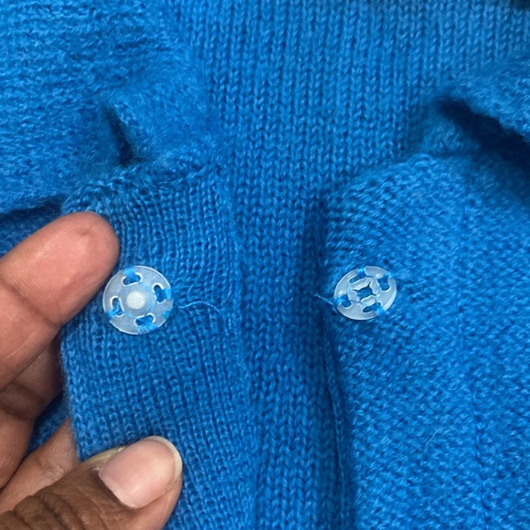 Crystal Kobe 100% wool 3/4 sleeve cardigan sweater one button closure sz 2X - Picture 8 of 9